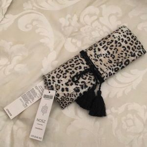 Jewelry roll organizer animal print new with tag